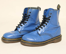 VTG Dr. Martens 1460 Blue Boots UK 4 US 6 Made In England Doc Martens