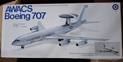 Entex 1:100 Boeing 707/E3 Sentry AWACS/Transport - Vintage, Open Box #8522