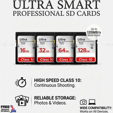 SD Card 64GB 128GB 256GB V10 16GB 32GB Normal Full Size Flash SD Memory Card