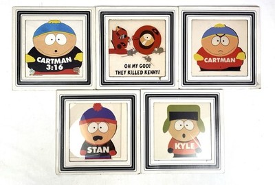 NICE Vintage Lot of 5 ~ 1998 Comedy Central ~ South Park Carnival Prize 8x8 