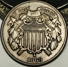 1868-P Two Cent Piece — photo from another recent sale