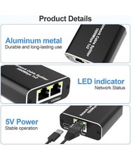 1000Mbps RJ45 Ethernet Splitter 1 to 2 Ethernet Switch Gigabit Lan Extender