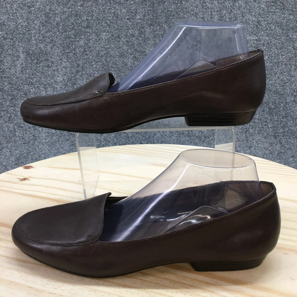 St Johns Bay Shoes Womens 9.5 M Lauren Slip On Loafer 024-2613 Brown Leather - Image 4 of 4