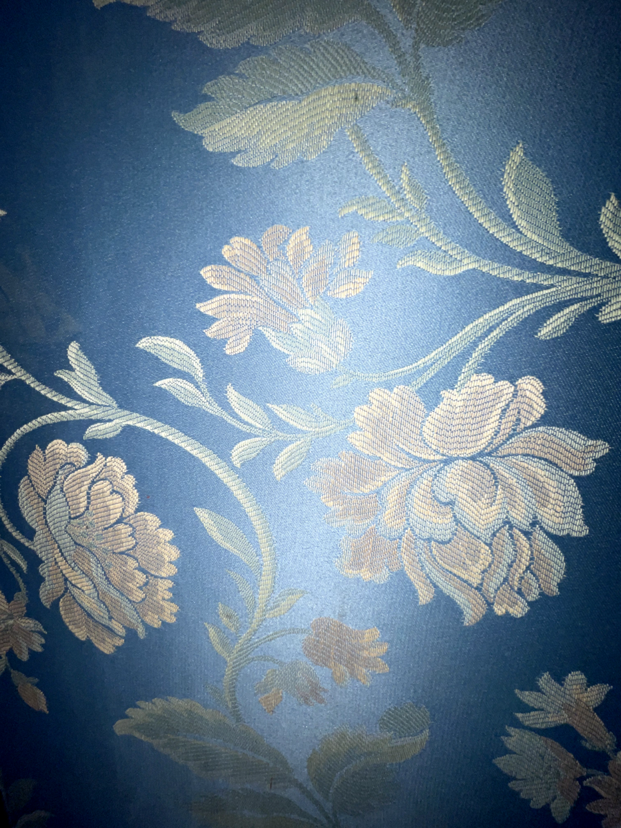Decadent Vintage 80s Baby Blue SILK Floral Sofa | eBay
