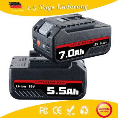 5,5Ah Akku für Bosch BAT609 18V Professional GBA GSR GSB BAT618 CBAT620 7,0Ah