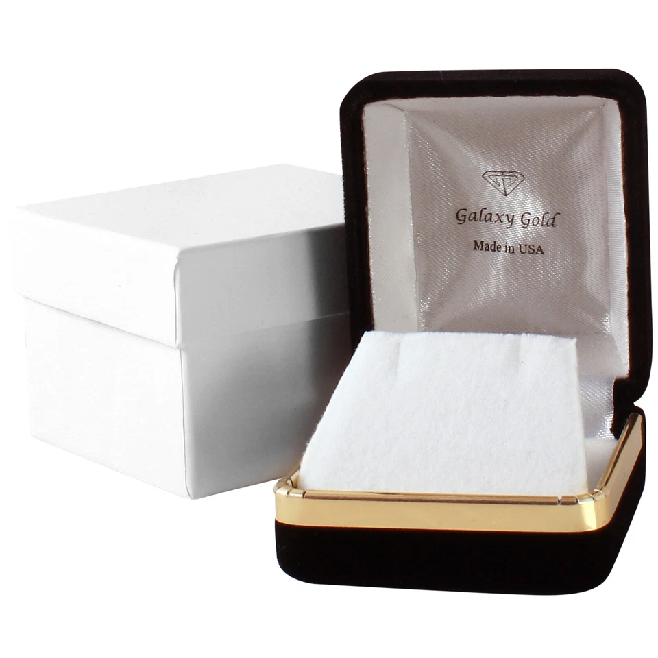 Aretes de oro blanco macizo de 14 quilates de 0,2 quilates con diamantes naturales de 0,20 quilates Foto 4 de 4