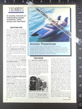 1989 AD for Mastercraft & 1pg. FEATURE on Don Aronow power boat cat USA Racing
