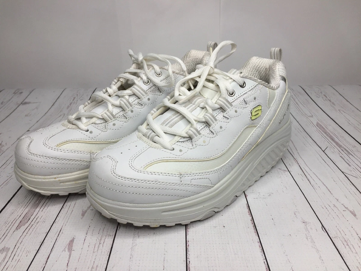 Zapatos deportivos Skechers Shape Ups 11800 para mujer talla 8 5 EE. UU. blancos
