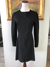 MANGO suit dress size XS black 3/4 sleeve above knee 100% polyester bottom lined