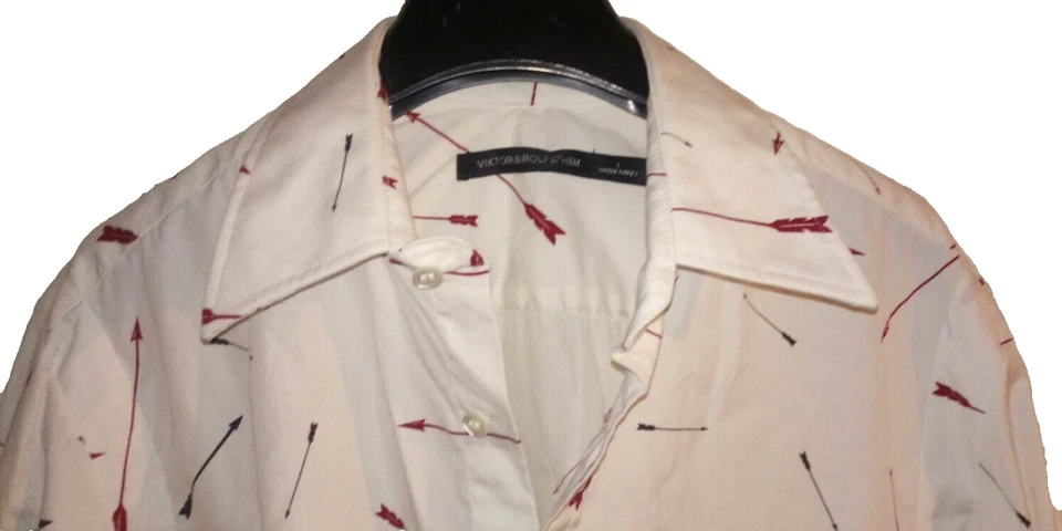 VICTOR & ROLF FOR H&M FASHION LIMITED EDITION STYLISH ARROW SHIRT SIZE S - Image 1 of 3