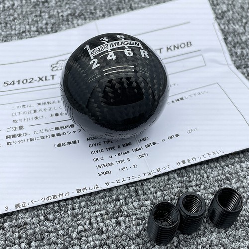 Mugen 6 Speed Gear Shift Knob Carbon Fiber for Honda DC5 EP3 FN2 CL9