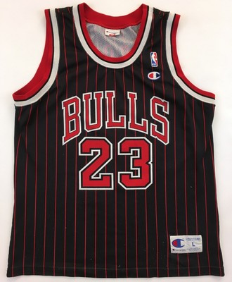 michael jordan black pinstripe bulls jersey