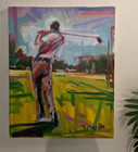 * ~ * S A L E *~*   FABULOUS !!! 16X20 GOLF GOLFER MAN "THE SWING" JOSE TRUJILLO — photo 2