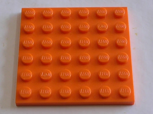 Lego Platte orange Platte 6 x 6 Ref 3958 / Set 60195 21116 21119 21137 21125 ...