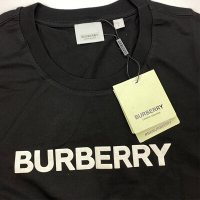 最終値下げ！BURBERRY Tシャツ ① BURBERRY バーバリー ロゴ ブラック Tシャツ メンズ 半袖 服