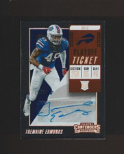 2018 Tremaine Edmunds Panini Contenders Playoff Ticket Auto #251 RC Bills 71/99