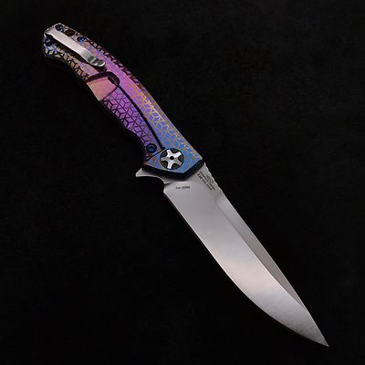 Zero Tolerance ZT 0452CF Plain Edge Folder BWL Rhombus Ano custom