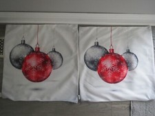 Christmas Pillow Covers Lot/2 18"X18" Christmas Ornaments Cover