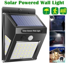 40 LED Solar Powered PIR Motion Sensor Wall Light Outdoor Garden Yard Lamp IP65