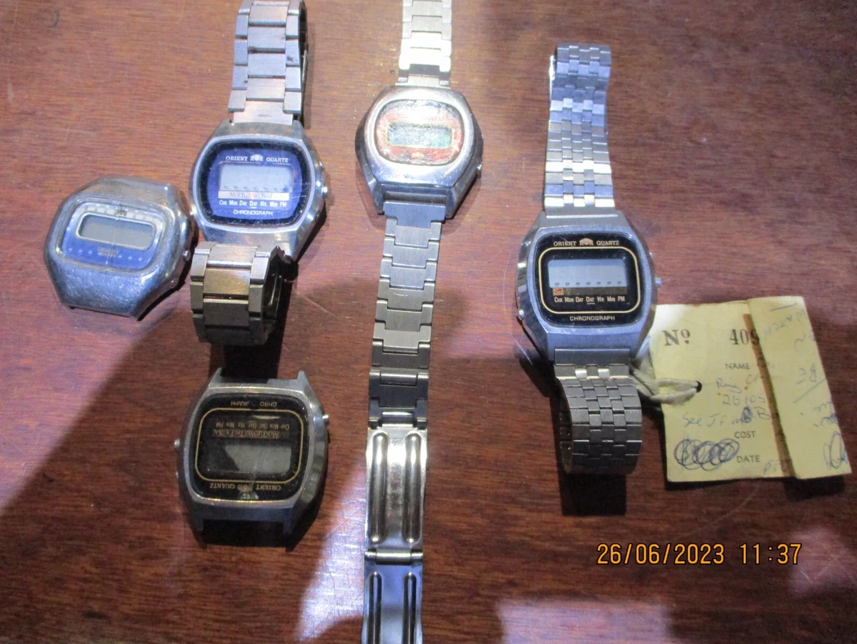 5 old digital watches jewelry parts deceased estate clearance of a Jewler 3b