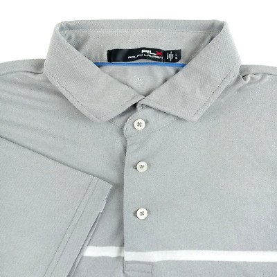 RLX Ralph Lauren グレー ジャケット US/XL Ralph Lauren RLX Polo Shirt Mens Large Striped Performance Golf