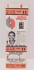 1982 NBA NM/MT UNUSED FULL TICKET MYCHAL THOMPSON PICTURED TRAILBLAZERS/SUNS