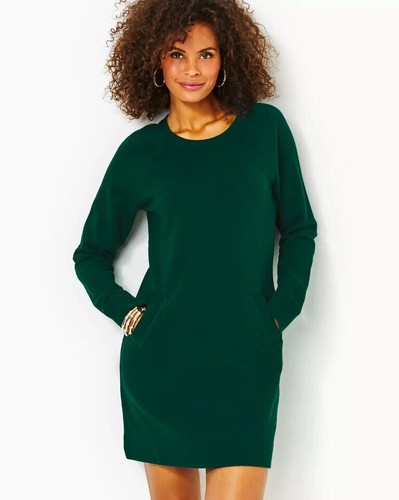 BEACH COMBER LONG SLEEVE DRESS, ONYX