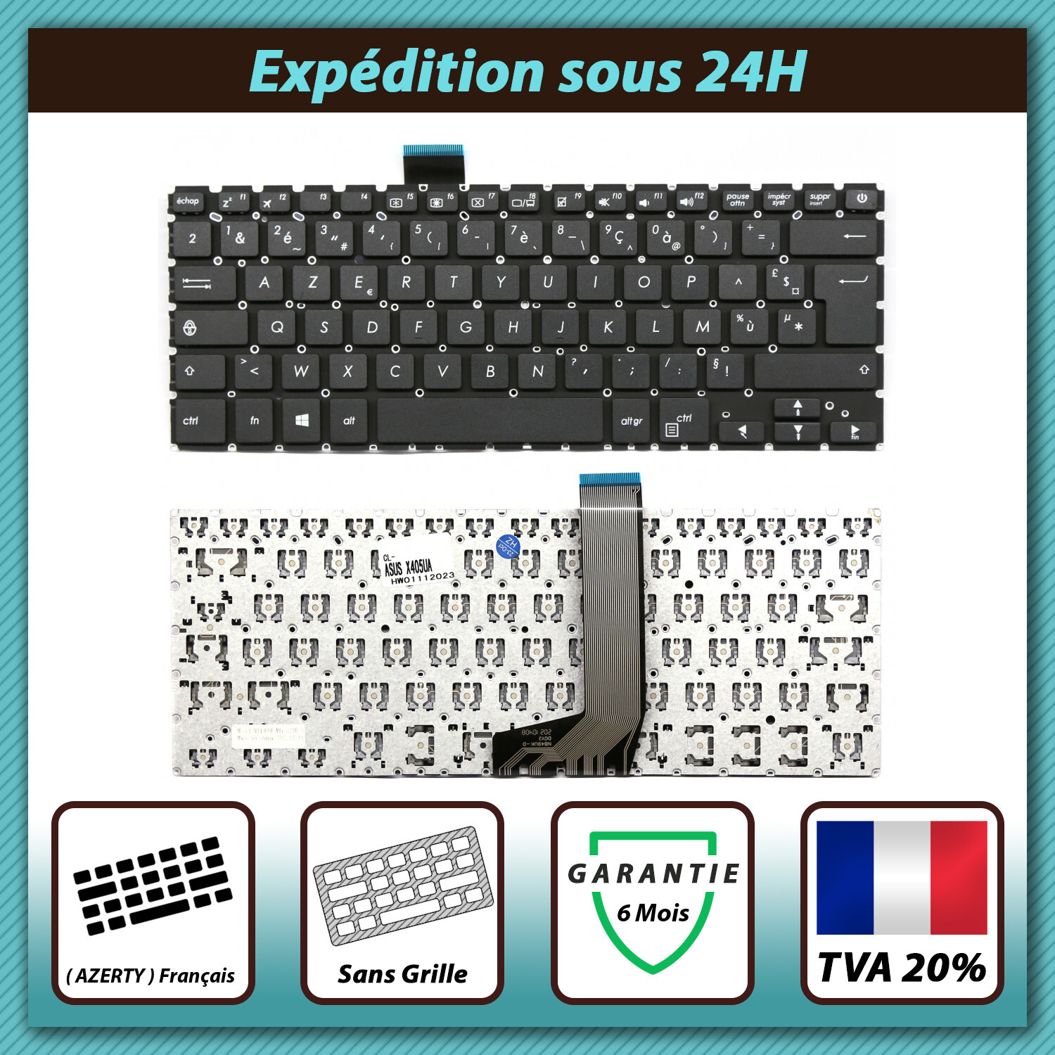 Clavier Azerty Asus VivoBook 14 X405 X405U X405UA pièce PC