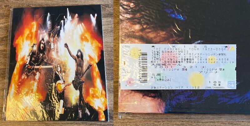 KISS Japan Tour 2001 Concert Program Tour Book with Ticket Stub