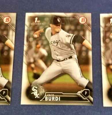 ZACK BURDI 2016 BOWMAN DRAFT CARD #BD-112 WHITE SOX (FIRST PROSPECT BASE)