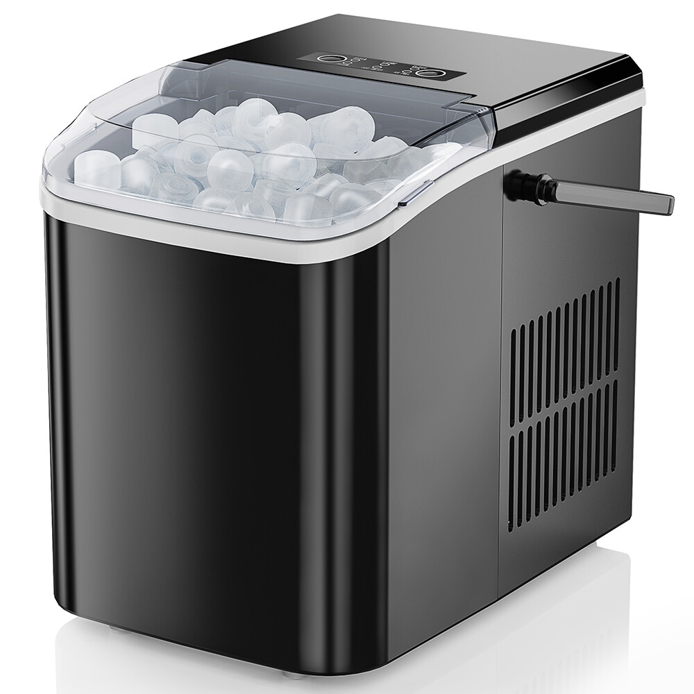Portable Ice Maker Countertop Ice Machine Ice Scoop 9 Cube in 6Min Self-Cleaning