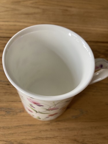Stechcol Red Wildflowers fine bone china mug Heath McCabe England - Picture 2 of 5