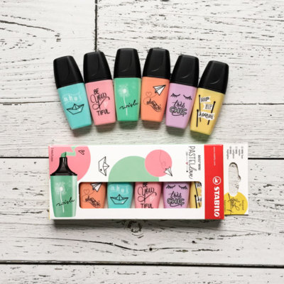 Stabilo boss mini marker love cake pack of 6 pastel colors Assorted
