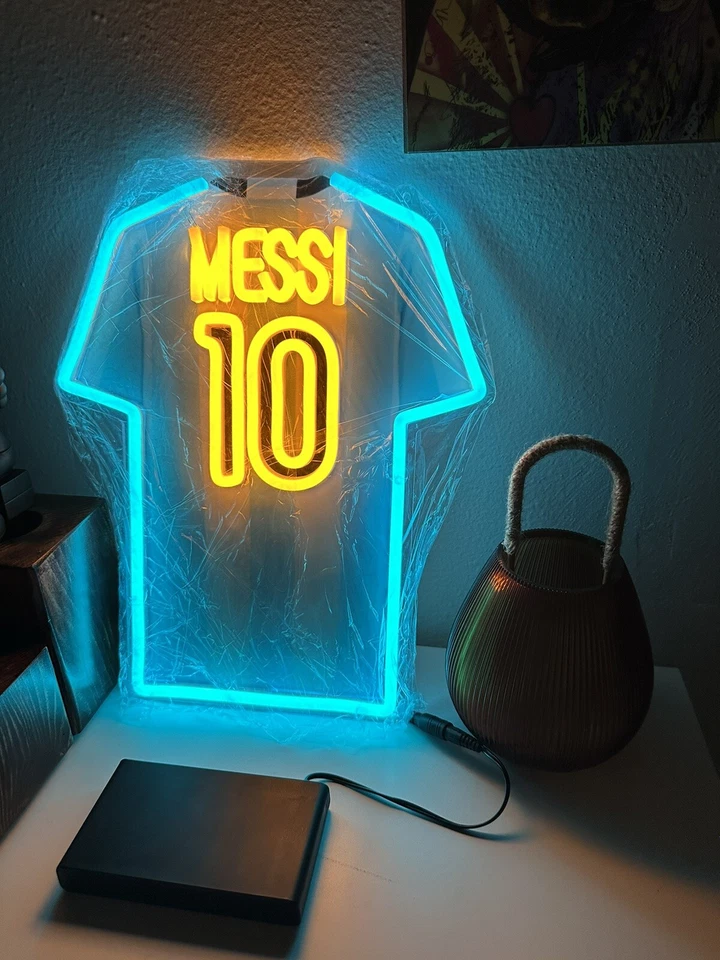 Camisa PaliStocks Argentina Messi LED Portátil Collar Neón Foto 4 de 4