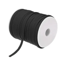 1/4 Inch Double Fold Bias Tape Continuous Bulk Bias Tape Black 100 Yards