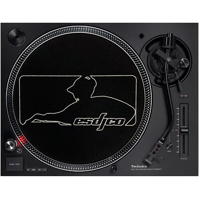 Turntable Slipmats ESDJCO DJ Scratch Man Logo - 12'' Vinyl Record Mats - Set of 2