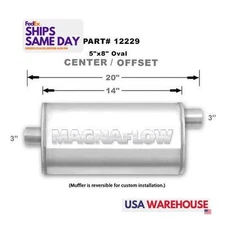 Magnaflow Exhaust 12229, One Natural Stainless Stainless Steel Muffler Performan