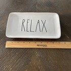 Rae Dunn White & Black “Relax” Trinket Jewelry Tray New — photo 3