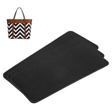 3pcs Felt Bag Base Shaper Handbag 10.83x4.33" 3mm Thick, Black