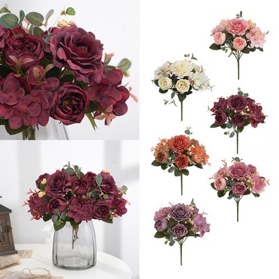 Künstlicher Pfingstrose Blumenstrauß Kunstpflanzen Hochzeit Blumen Strauß