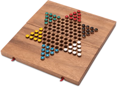 Halma Gr. L für 2 bis 6 Spieler - Spielfeld 26 x 27 cm - 6 x 10 Spielstecker - Bild 1 von 4