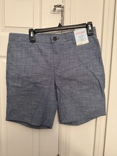 Cat and Jack Boys Blue Flat Front Shorts W/ Adjustable Waist Size Husky 14 NWT