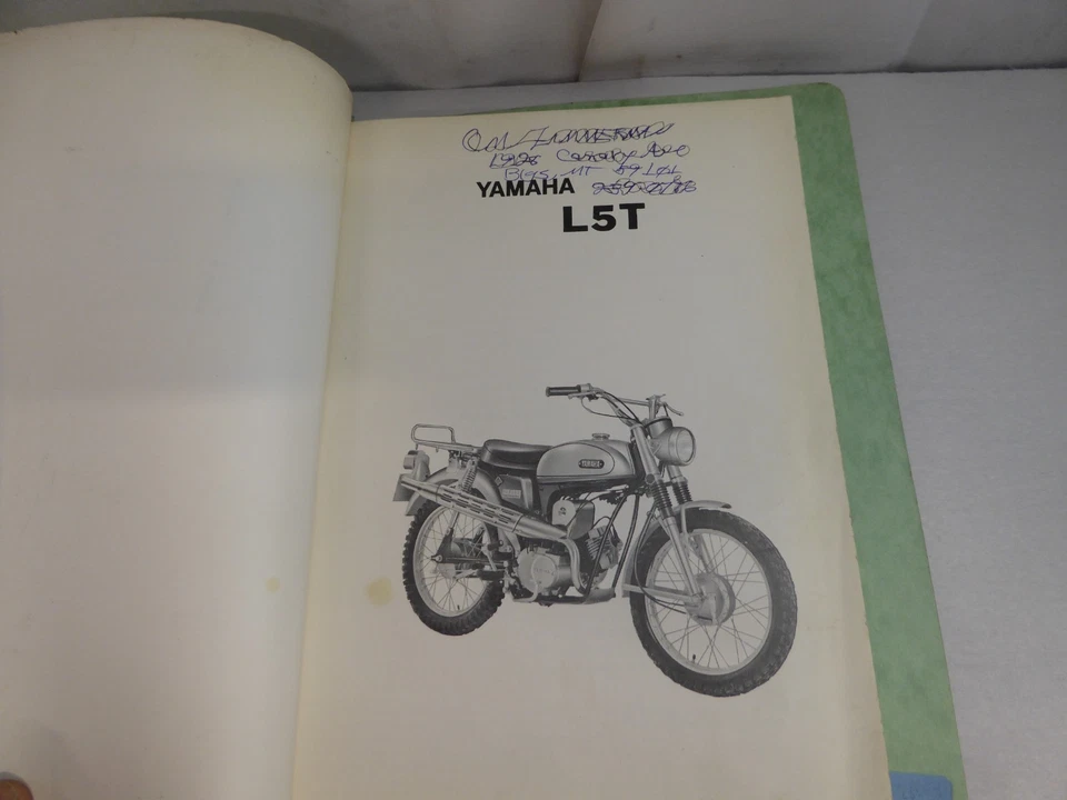Yamaha L5T 1968 vintage lista de piezas de motocicleta manual Foto 2 de 4