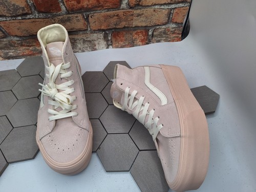 Vans Sk8-Hi Tapered Stackform Suede Shell Pink Platform Sneaker Women Sz 9 - Picture 9 of 11