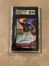 2022 Bowman Chrome Pros. Purple REF Danny De Andrade Auto RC SGC 9 W/ 10 AUTO