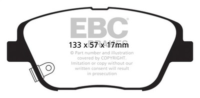 EBC Brakes DP21864 Greenstuff 2000 Series Sport Brake Pads for Optima Sonata