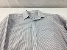 Brooks Brothers Shirt Mens 16 35 L White Pinstripes 1818 Button Up Long Sleeve