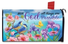 With God Religious Mailbox Cover Standard Size