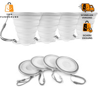 Faltbare Silikon-Becher 4 StüCk Bpa-Frei Wiederverwendbar Mit Deckel Reisen