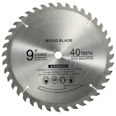 9'' 40 Teeth Carbide Tip Wood Cutting Circular Saw Blade Table Saw Blade Miter Sa